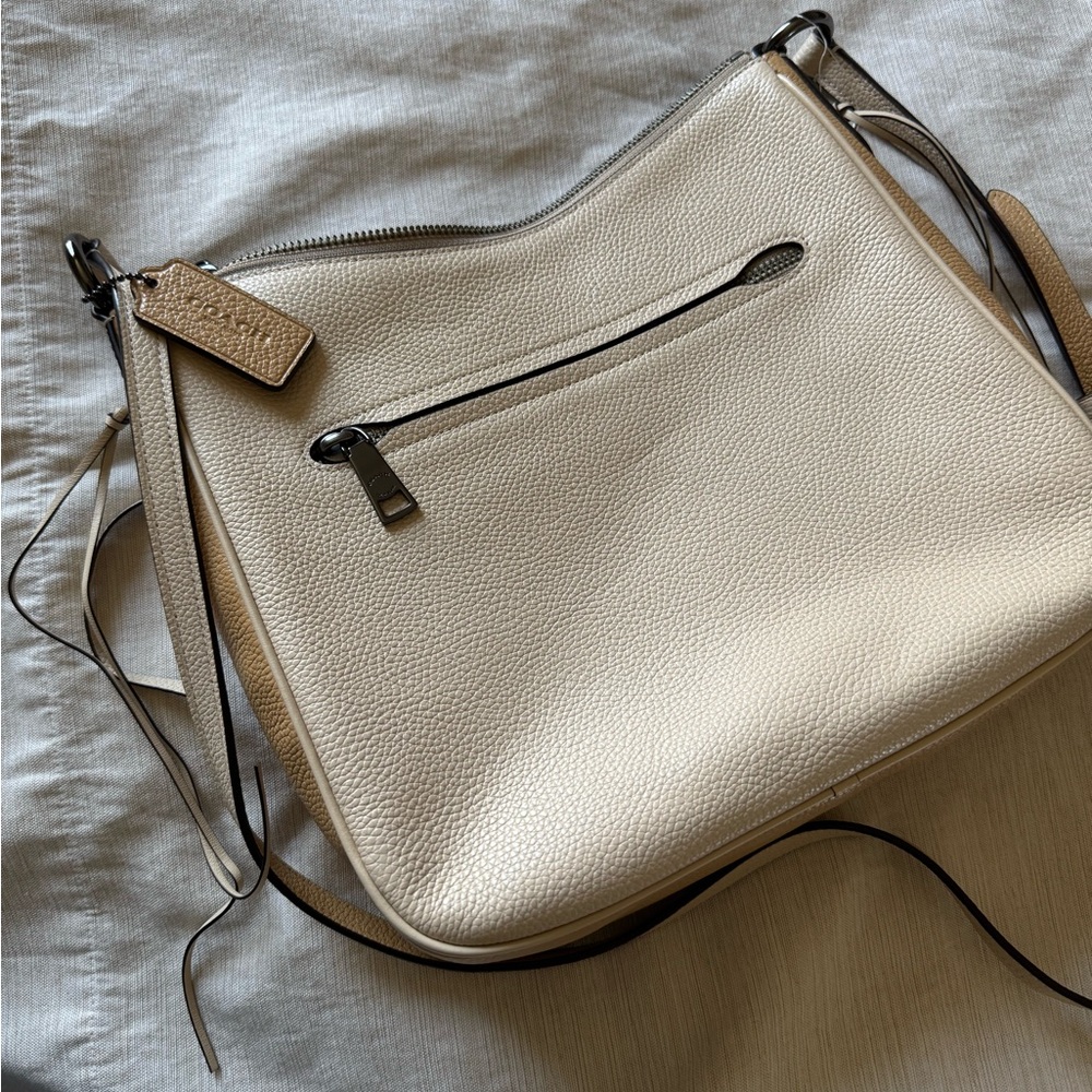 Coach Cream Whipstitch Shoulder Bag - Picture 8 of 10